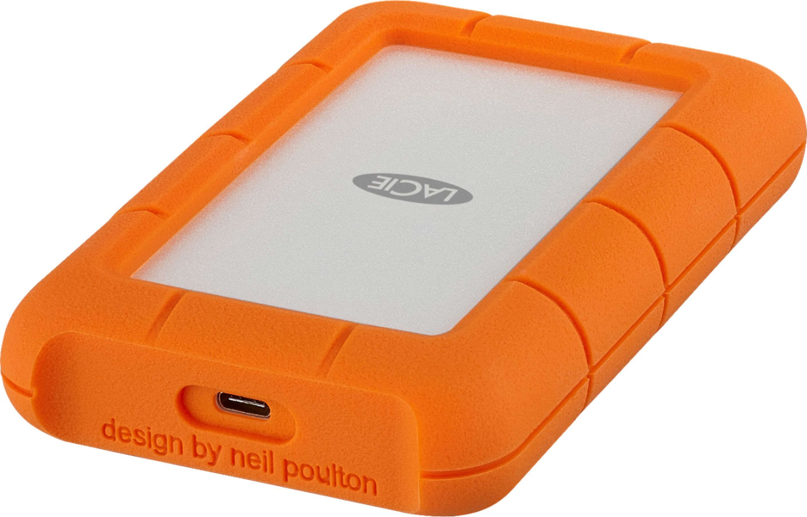 LaCie Rugged USB-C 4TB External USB 3.1 Gen 1 Portable Hard Drive Orange/Silver STFR4000800 - Bes... | Best Buy U.S.