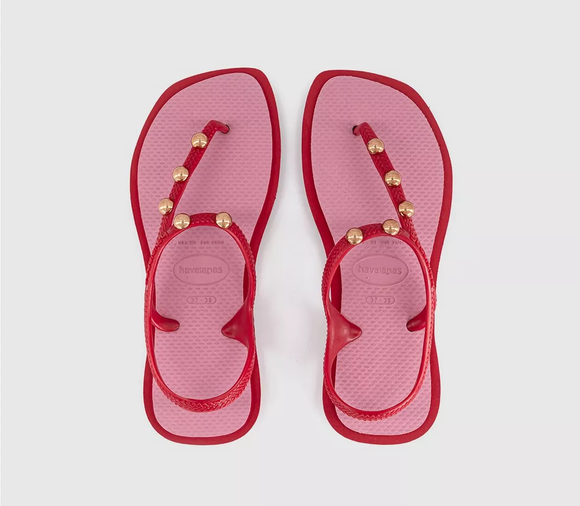 Havaianas Flash Fusion Sandals Red Pink - Women’s Sandals | Office Shoes (UK)
