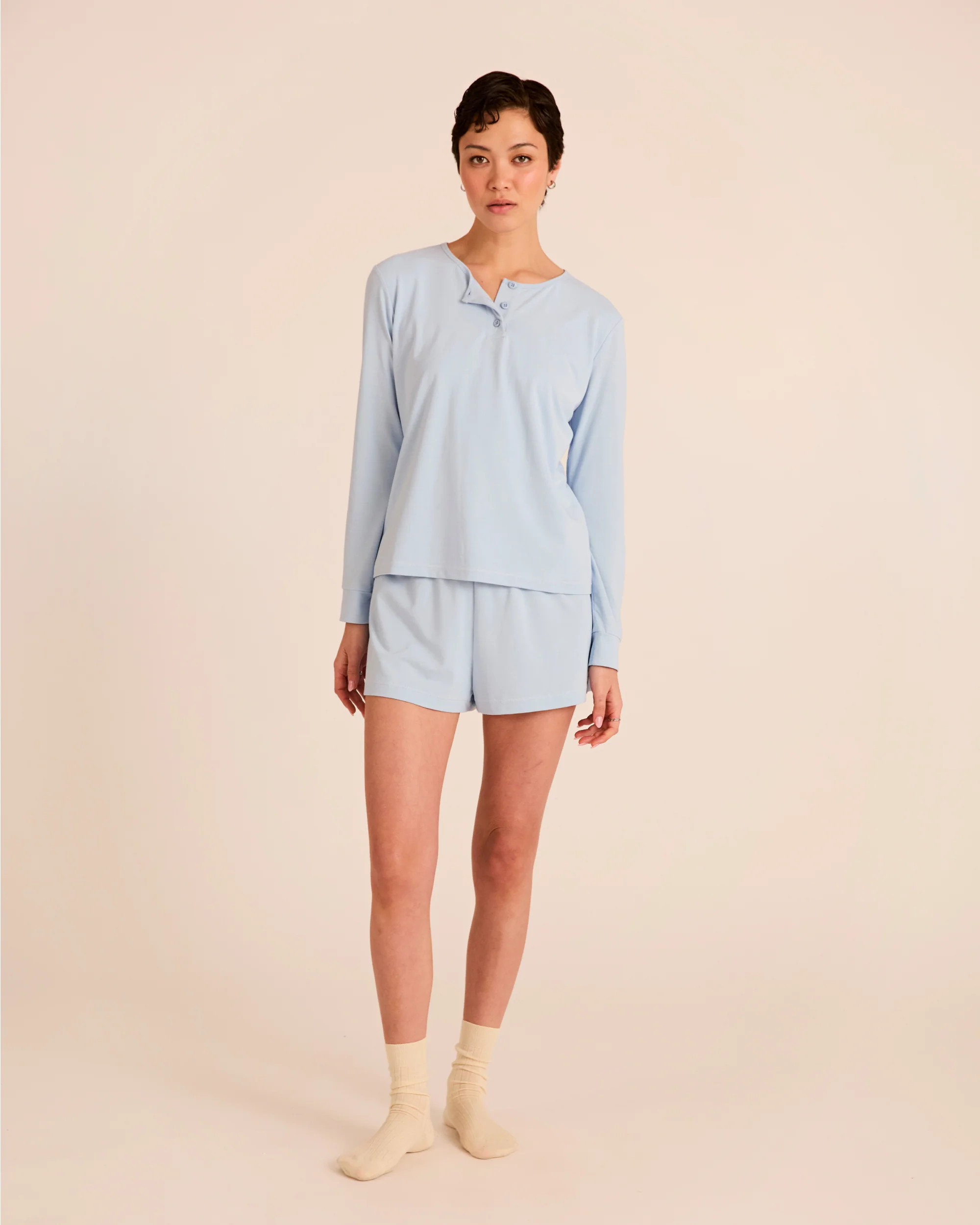 Henley Shirt - Women’s Cooling Henley Pajama Top | Arid Blayne