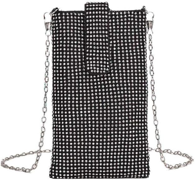 Happyera Bling Rhinestone Evening Handbag Cell Phone Purse Wallet Clutch Crossbody Bag | Amazon (US)