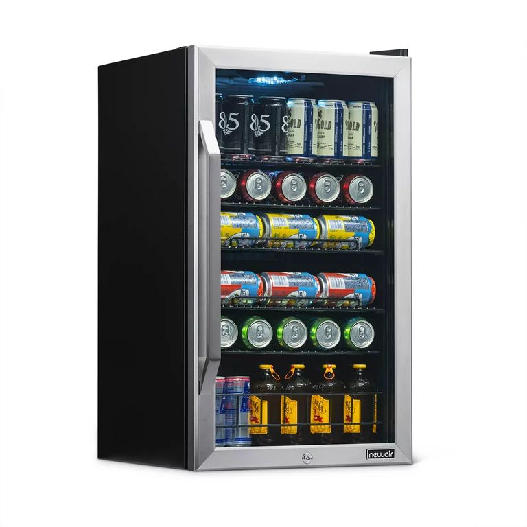 NewAir Premium Stainless Steel 126 Can Beverage Refrigerator and Cooler with SplitShelf Design, A... | Walmart (US)