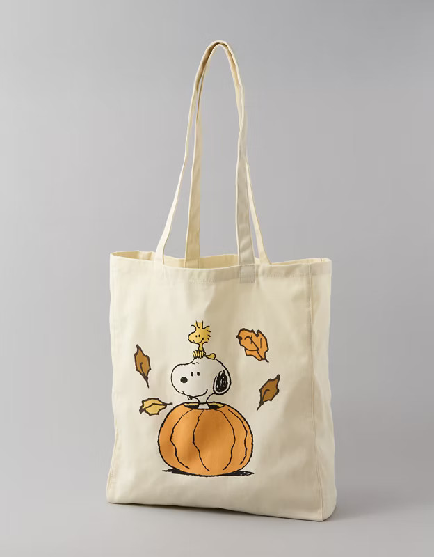 AE Peanuts Fall Tote Bag | American Eagle Outfitters (US & CA)