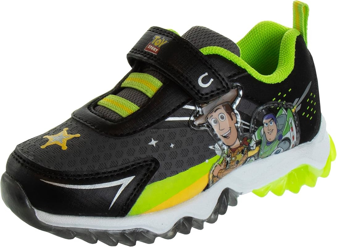 Disney Pixar Boys Toy Story Shoes - Kids Buzz Lightyear and Woody Laceless Light-Up Boys Toddler ... | Amazon (US)