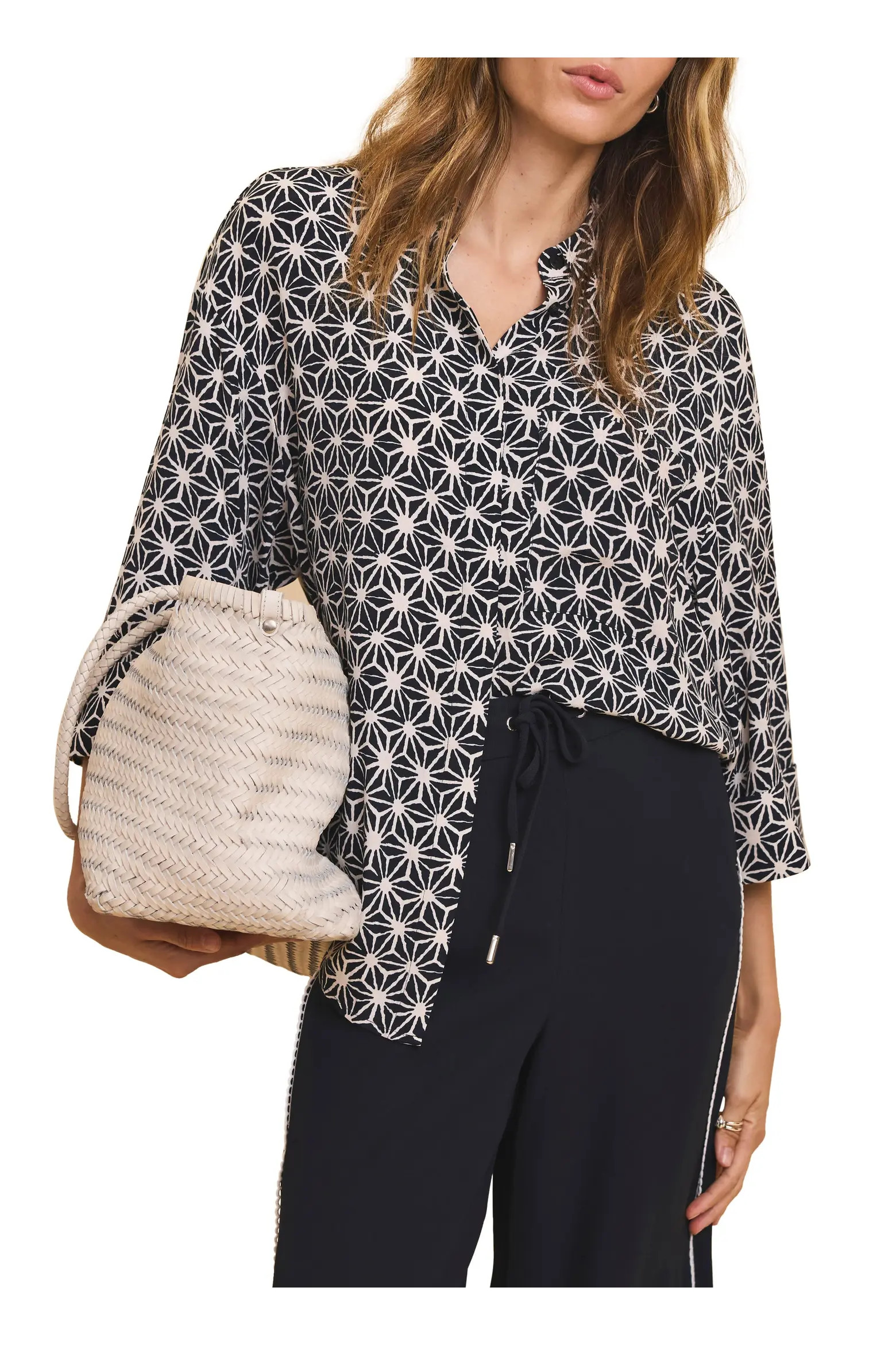 Geometric Print Resort Shirt (Women) | Nordstrom | Nordstrom