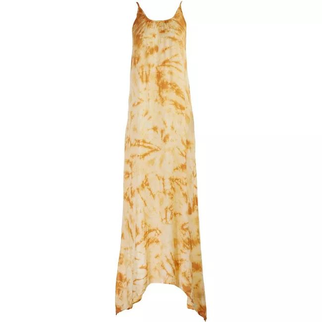Womens Yellow Tie-Dye Sleeveless Maxi Beach Dress | Bealls