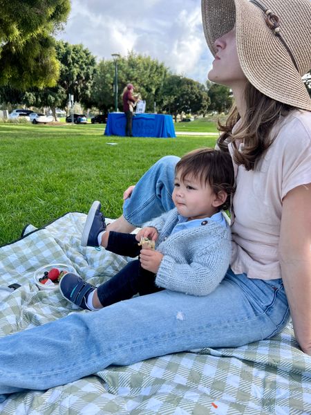 Soaking up the last days of warm weather with a picnic in the park. This blanket rolls up super compact and is water proof. Not pictured is our adorable picnic basket. The perfect outing with little ones

#LTKkids #LTKfamily #LTKSeasonal