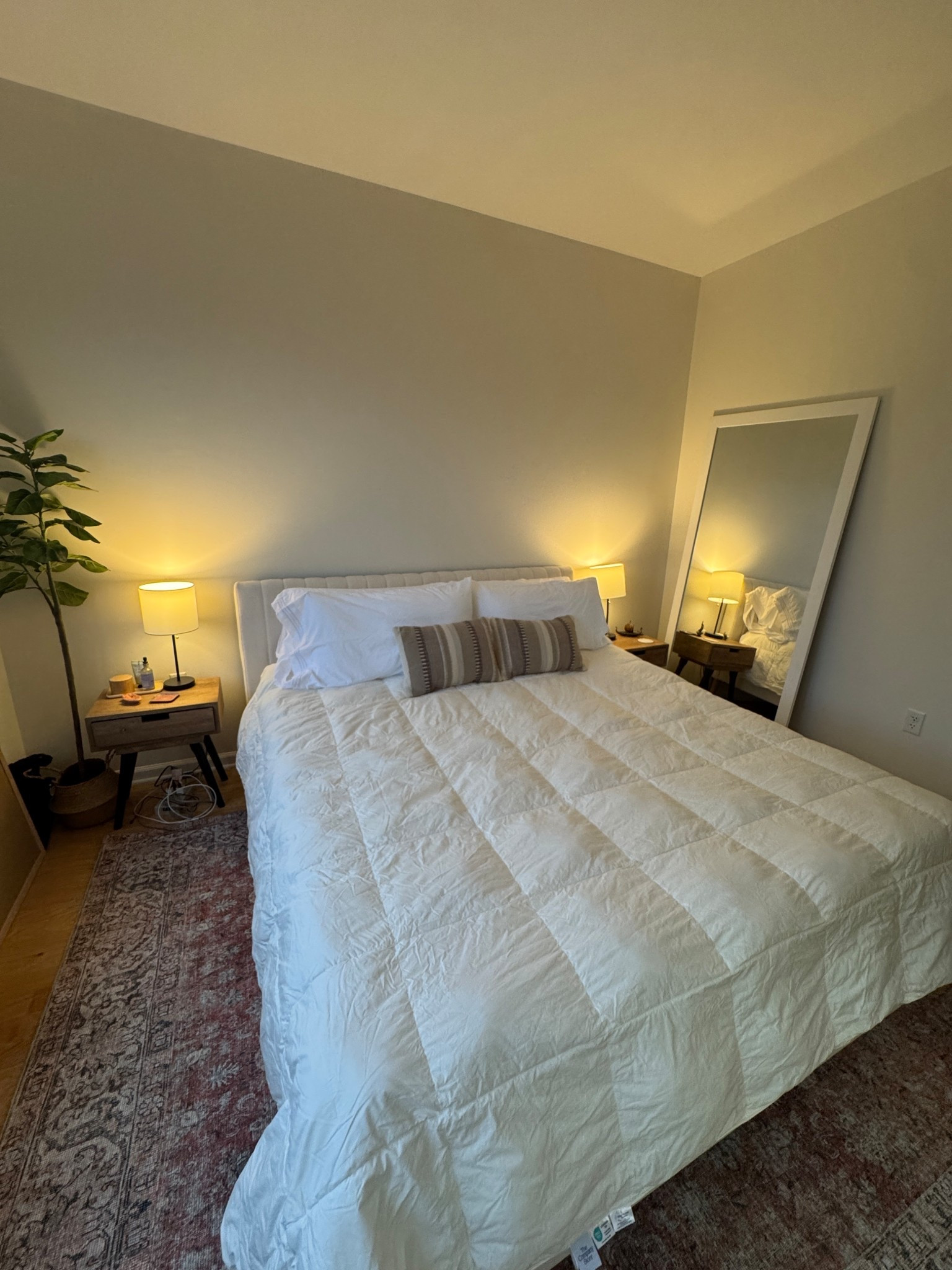 Presenting: our new bed setup! I’m so excited that we finally upgraded from a queen to a California King 👑 here is exactly what we got:

Nectar Sleep California King Claremont Bedframe in Linen 
Lull Premium California King Mattress
SafeRest mattress protector
CGK Unlimited California King 6-piece sheet set in white (4 pillowcases)
Beckham Hotel Collection king size pillows 
Rugs USA Westfield Antiqued Jute-Blend Rug in Orange
Throw pillows from Target (linked some similar ones)

I’m really happy with how it turned out so far! I will probably get the sheets in another color for more contrast but it’s hard to go wrong with white and then I would love to get a blanket to fold at the end of the bed. 

#LTKFindsUnder100 #LTKHome