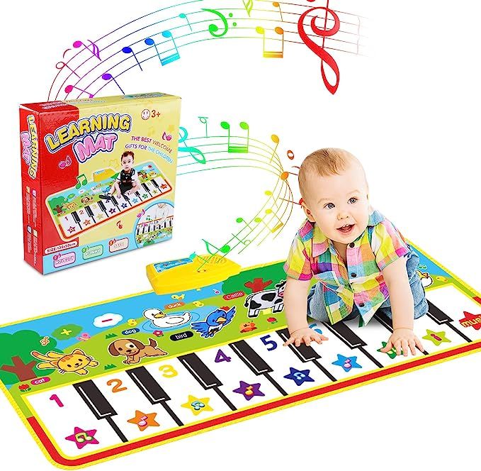 WOSTOO Piano Mat, Musical Piano Mat Keyboard Play Mat Portable Musical Blanket Instrument Toy wit... | Amazon (US)