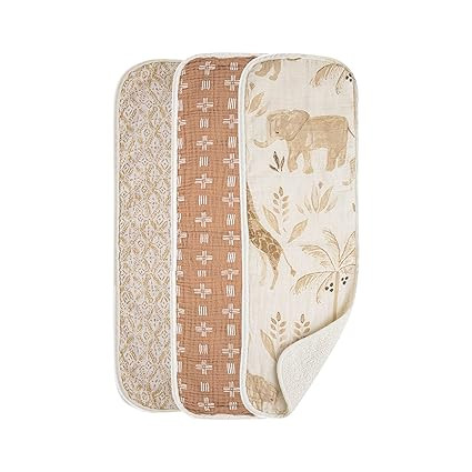 Crane Baby Soft Muslin Burp Cloth, Lightweight and Absorbent Burp Cloth for Boys and Girls, Safar... | Amazon (US)