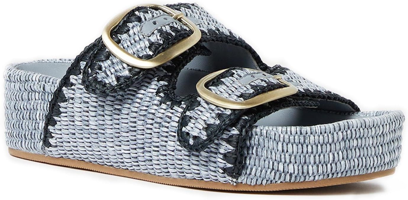Raffia Platform Espadrille Sandals for Women Wedges Sandals Cute Comfortable Summer Beach Flatfor... | Amazon (US)