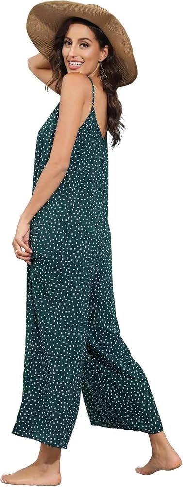BUENOS NINOS Women's V Neck Floral Maxi Dress Boho Printed Adjustable Spaghetti Strap Ethnic Beach L | Amazon (US)