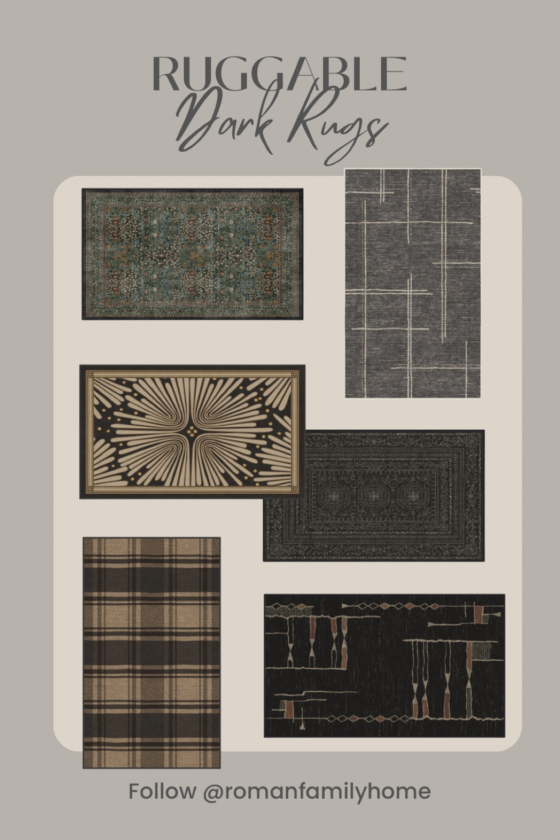 OK, I’m having a moment with dark rugs and ruggable  just came out with some new, super moody and dark options! Picking one of these for my closet.

#LTKhome