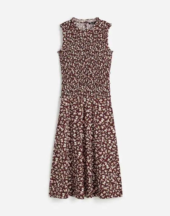 Smocked Sleeveless Midi Dress | Madewell