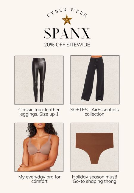 SPANX 20% OFF SITEWIDE ⭐️ Cyber week, cyber week deal, cyber week sale, Black Friday, Black Friday sale, Black Friday deal, gift ideas, holiday gift ideas, gift guide for her, gifts for her, leather leggings

#LTKGiftGuide #LTKCyberweek #LTKHoliday