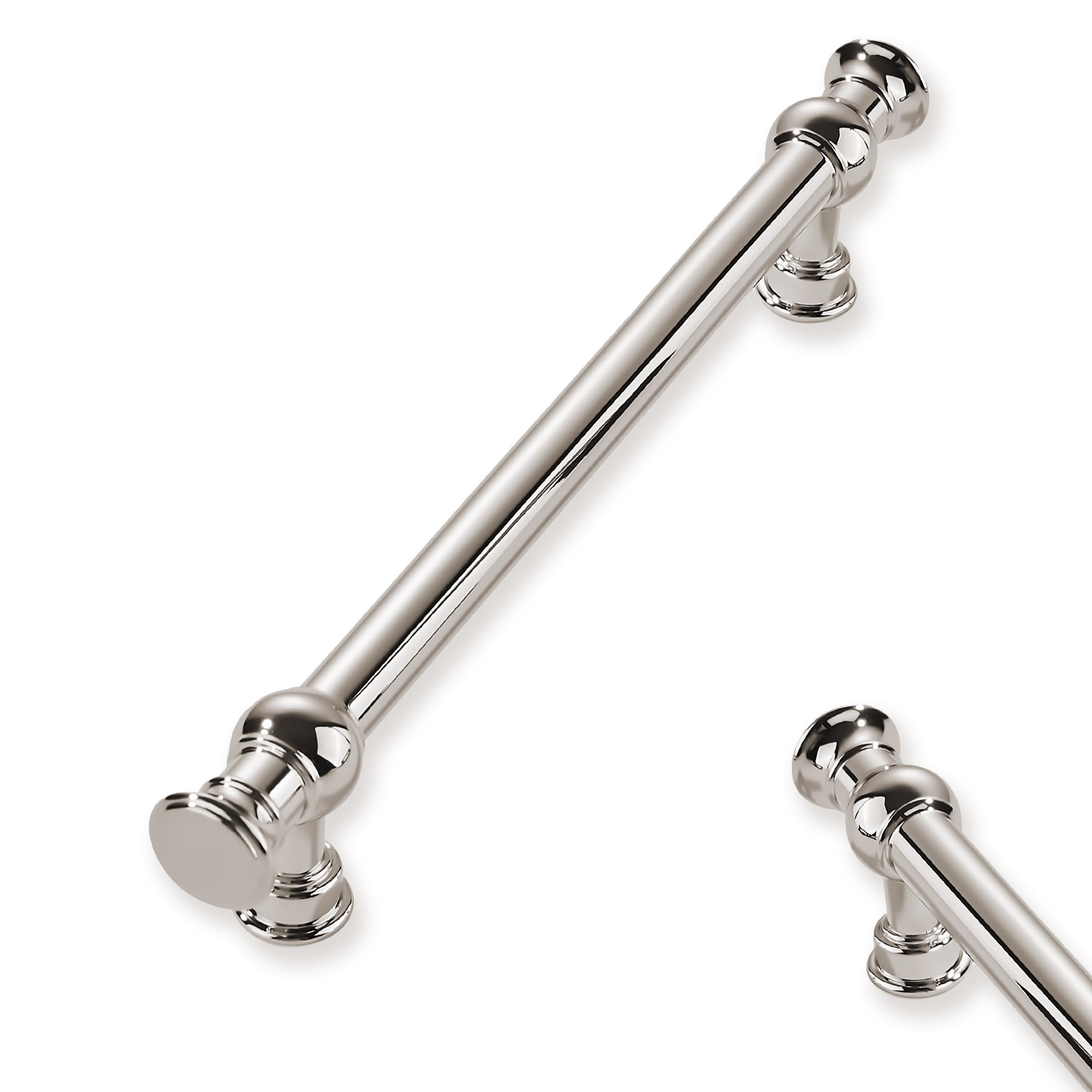 10-Pack 5inch(128mm) Hole Center Polished Nickel Cabinet Pulls Solid Heavy Duty Kitchen Cabinet H... | Amazon (US)