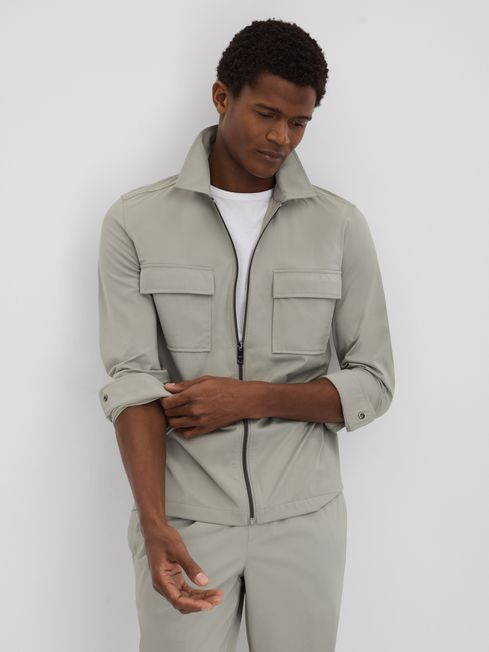 Technical Zip-Through Jacket | Reiss UK