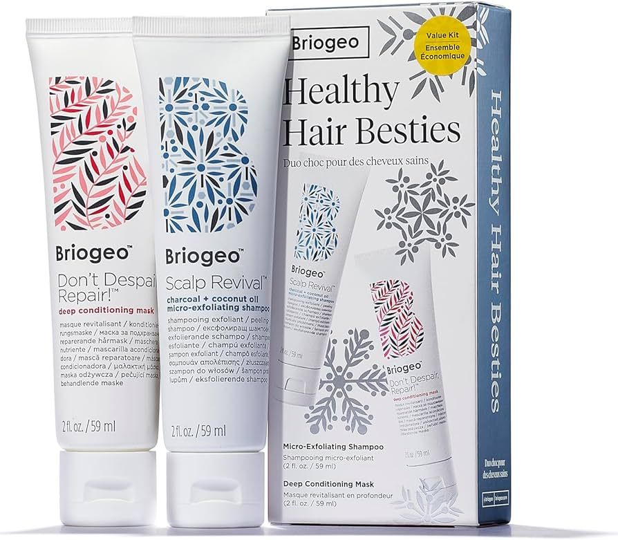 Briogeo Healthy Hair Besties Travel Kit, Scalp Revival Scalp Scrub Shampoo and Don’t Despair, R... | Amazon (US)
