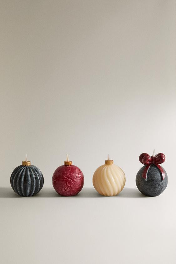 SET OF GINGERBREAD SCENTED CANDLE BALLS (SET OF 4) | Zara US
