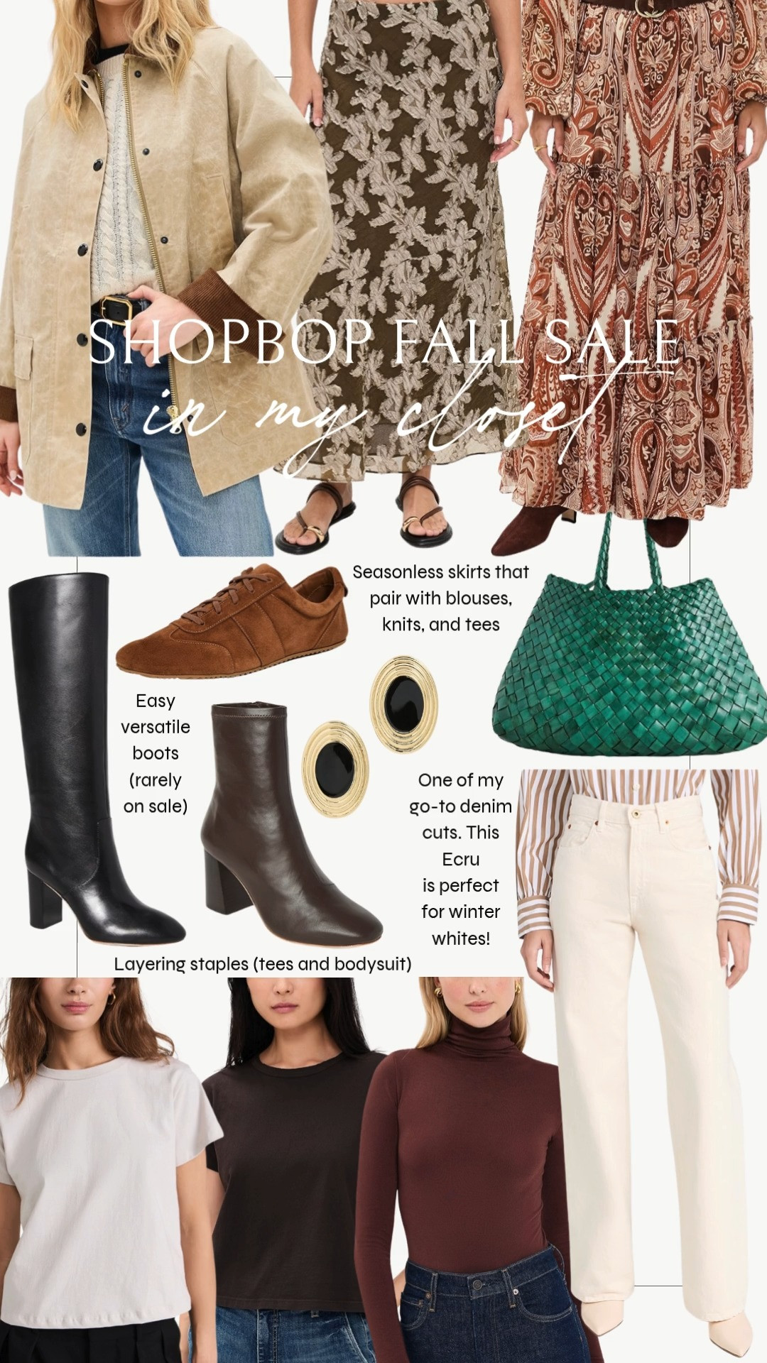 Shopbop Sale picks from what's in my closet  ✨ Great boots, essential layering tees, a favorite cut of denim (run a little small), daytime sneakers, and the barn jacket that's been so popular this season! 

#shopbop #shopbopsale #fallsale #barnjacket #loefflerrandall #basictees #fallessentials  

 #LTKSeasonal #LTKSaleAlert #LTKFindsUnder100