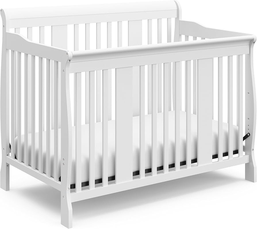Storkcraft Tuscany 4-in-1 Convertible Crib (White) - Easily Converts to Toddler Bed, Day Bed or F... | Amazon (US)