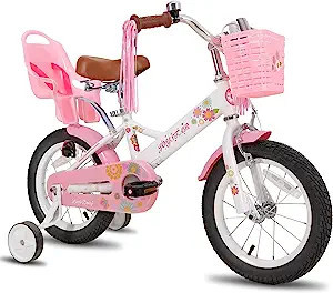 JOYSTAR Little Daisy Kids Bike for 2-9 Years Girls with Training Wheels & Front Handbrake 12 14 1... | Amazon (US)