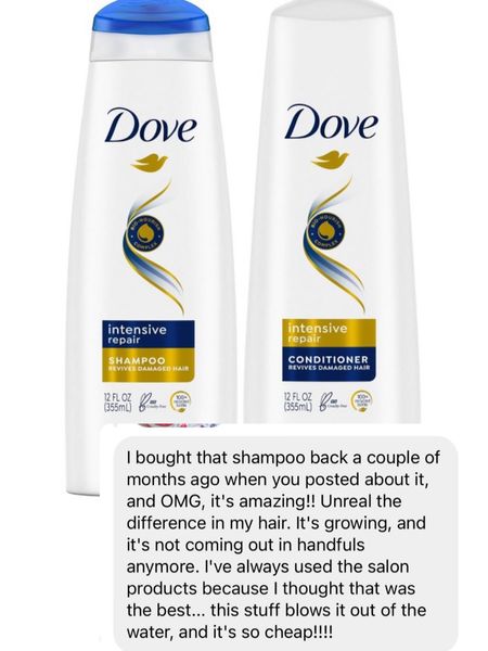 So many have agreed that this drugstore Dove intensive repair shampoo & conditioner is amazing! It makes hair so smooth and grow faster. It also smells so so good 🤩 

Dove shampoo; drugstore shampoo; drugstore find; dove conditioner; intensive repair hair; target beauty; amazon beauty; Walmart beauty; Christine Andrew 


#LTKbeauty #LTKfindsunder50