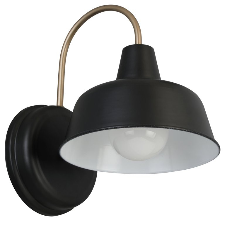 Design House Mason Indoor/Outdoor Wall Light in Matte Black and Gold | Walmart (US)