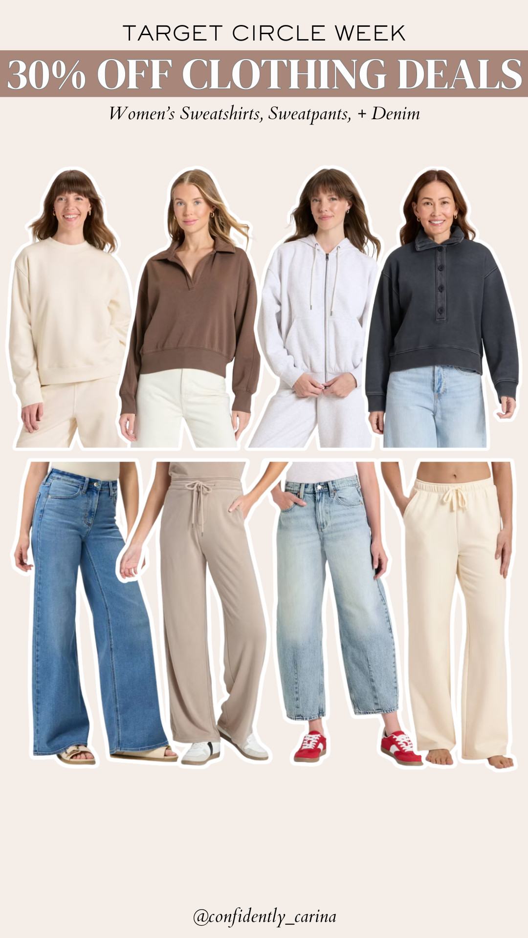 TARGET CIRCLE WEEK - 30% OFF Women's Denim, Sweatshirts, + Sweatpants! 

 #LTKSaleAlert #LTKMidsize #LTKFindsUnder50