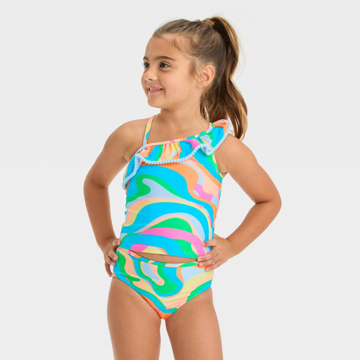 Toddler Girls' Ruffle Tankini Set - Cat & Jack™ | Target