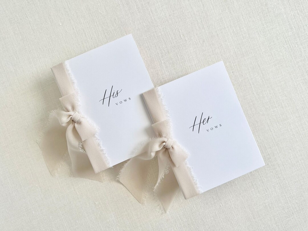 Wedding Vow Books His and Hers Set of 2 Perfect Couple Gift - Etsy | Etsy (US)