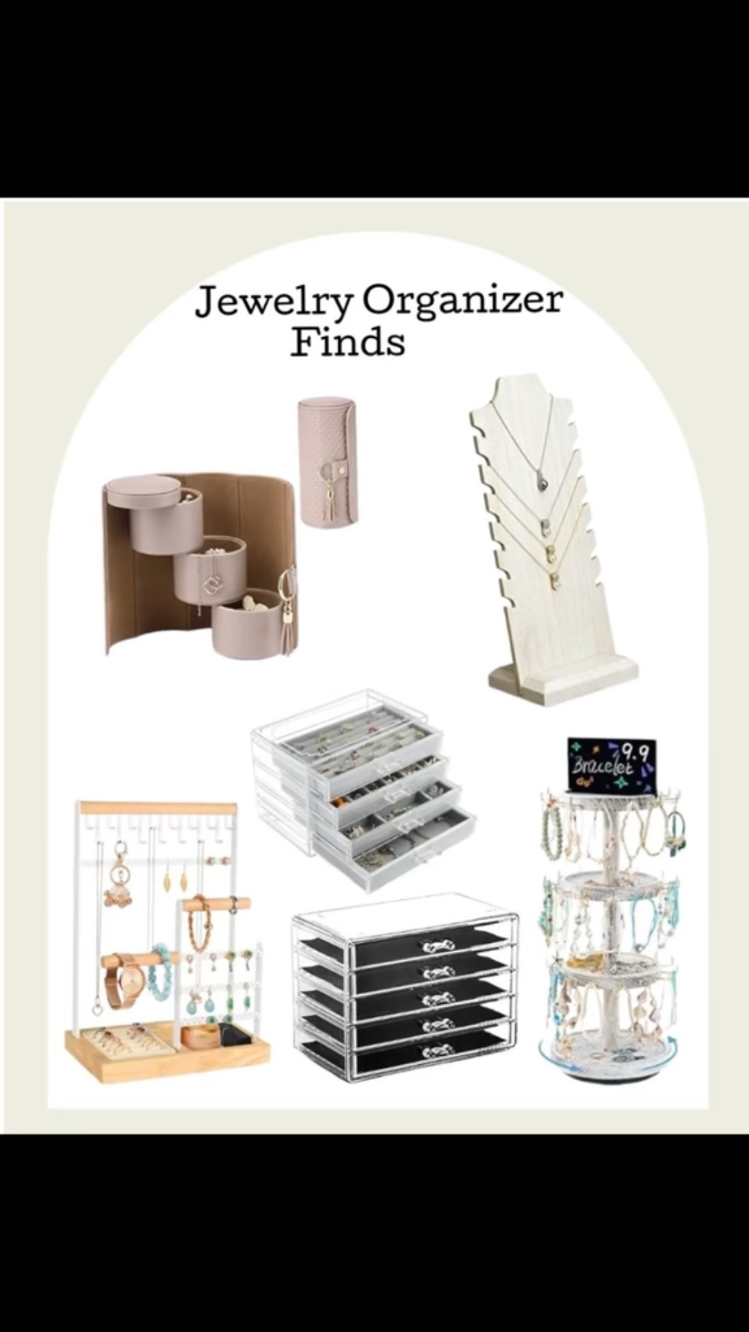 Amazon Jewelry Organizer Finds.  Different storage options to display and or organize your jewelry.

#LTKFindsUnder50 #LTKHome #LTKStyleTip