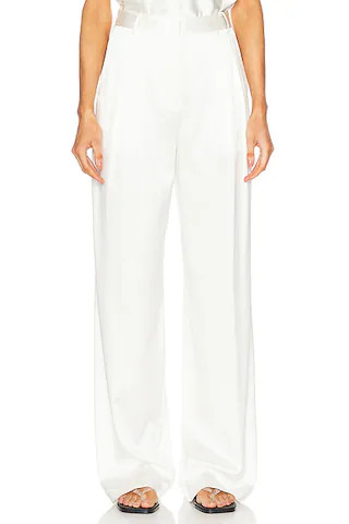 Eterne Josephine Silk Pant in Ivory | FWRD | FWRD 