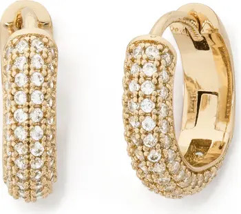 brilliant statements pavé mini huggie hoop earrings | Nordstrom