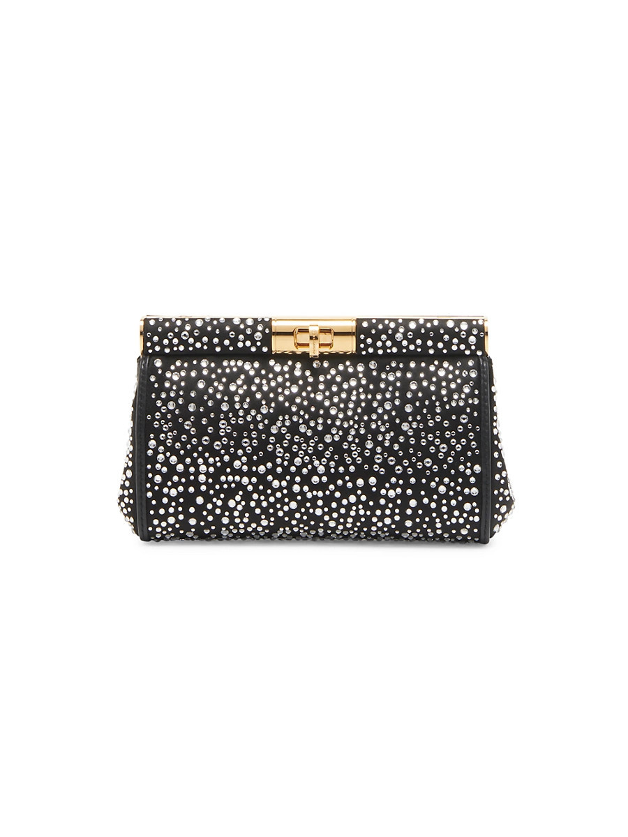 Women's Small Marlene Crystal-Embellished Shoulder Bag - Crystal Nero | Saks Fifth Avenue