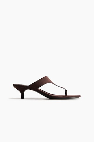 H & M - Kitten-Heeled Sandals - Brown | H&M (US + CA)