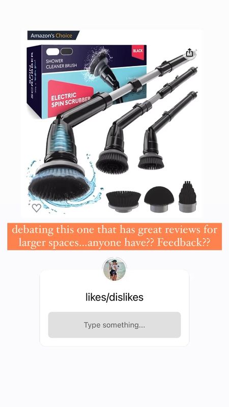 Electric spin scrubber, spin brush for cleaning 

Amazon, cleaning gadgets 

#LTKfindsunder100 #LTKhome