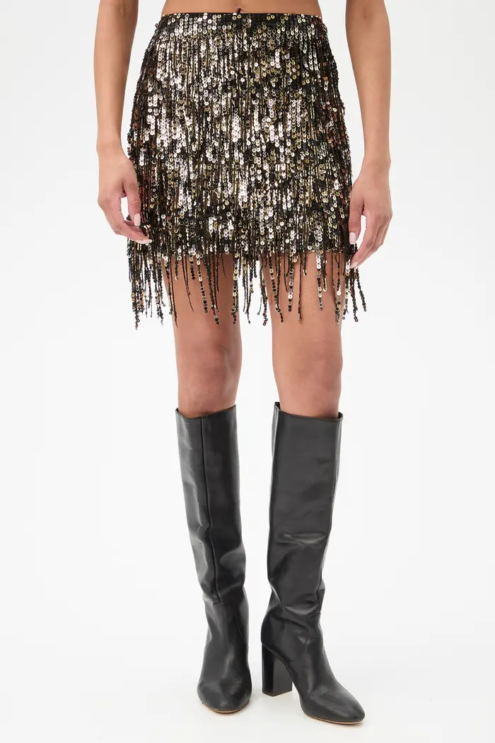 Rico Fringed Sequin Skirt | Nordstrom