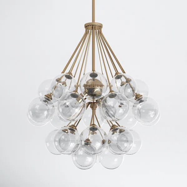 Logan 3 Light Metal Dimmable Sphere Chandelier | Joss & Main