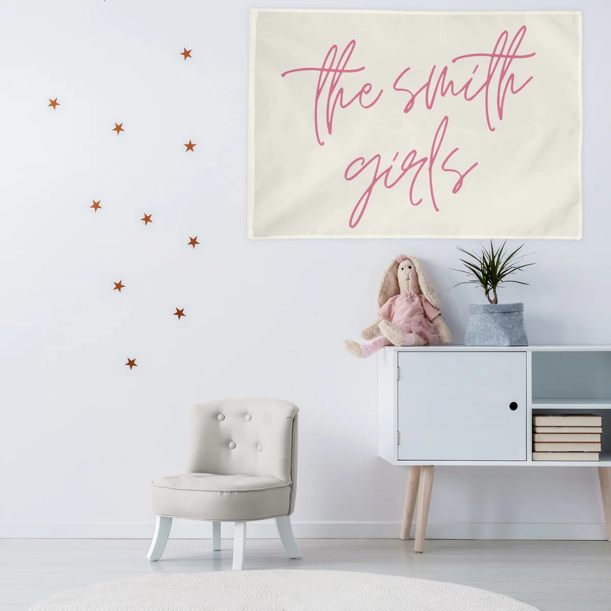 The Girls Sibling Custom Name Flag | The Little Lemons Company