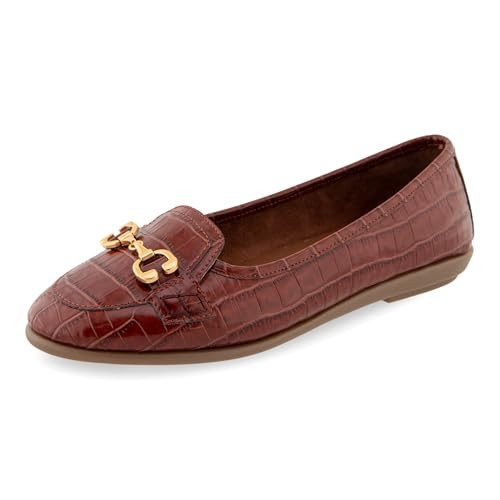Aerosoles Women's Bobbi Ballet Flat, Clay Croco Faux Leather, 9.5M | Amazon (US)