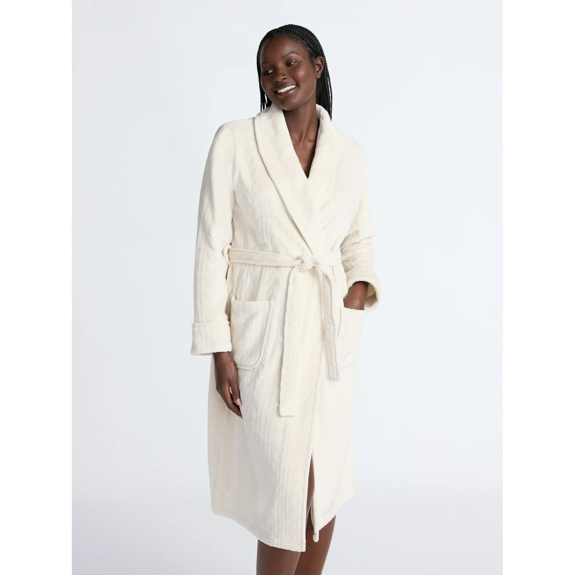 Joyspun Women's Plush Robe, Sizes S-3X | Walmart (US)