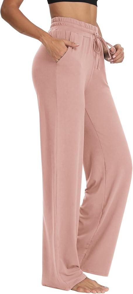 Sarin Mathews Womens Yoga Sweatpants Wide Leg High Waisted Lounge Pajamas Pants Comfy Workout Loo... | Amazon (US)