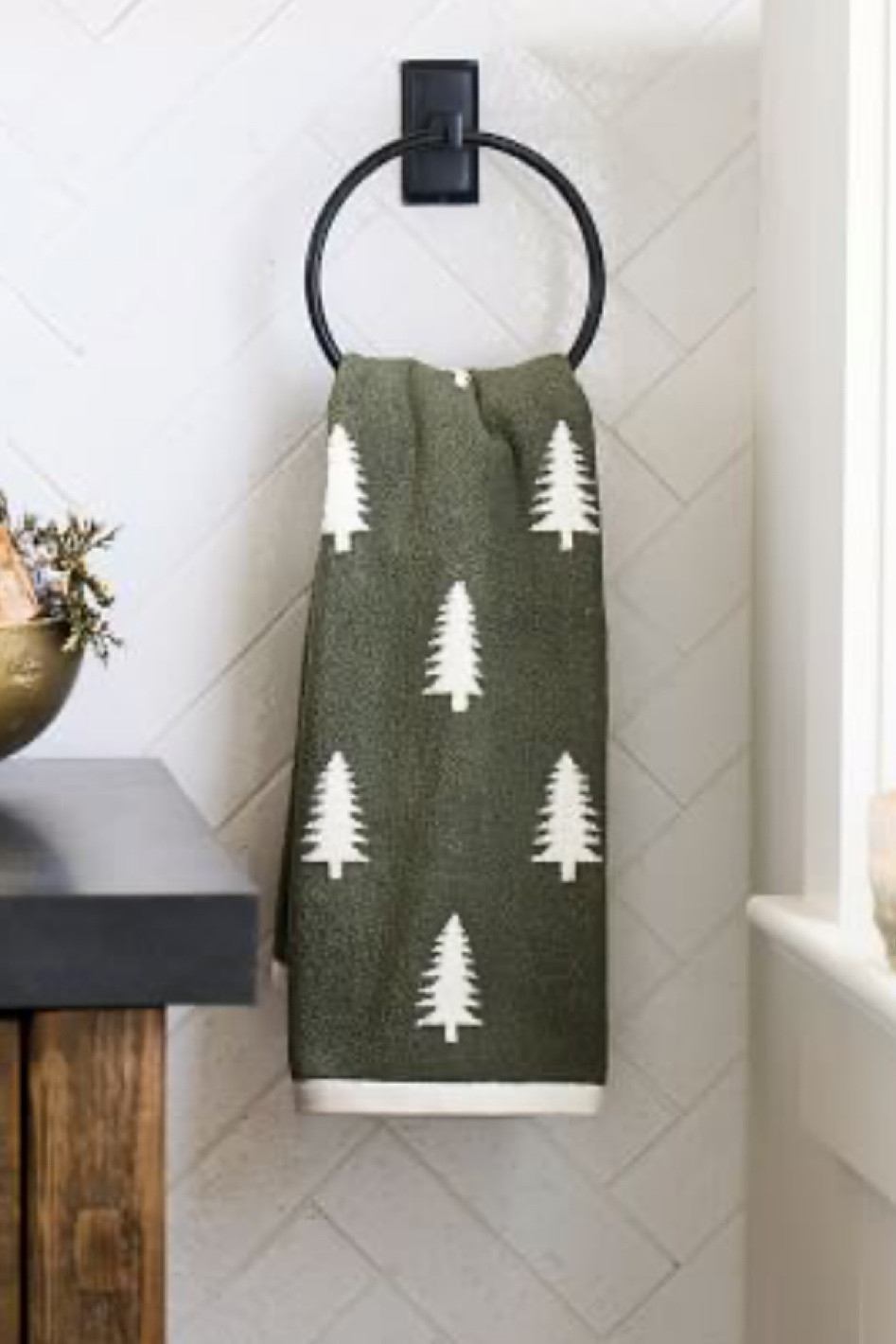 The cutest Christmas towels!🌲Love that they are reversible. We ordered the set of bath towels, hand towels, and the bath mat. 

#holiday #LTKholiday #christmastowels #christmasdecor #holidaybathroom 