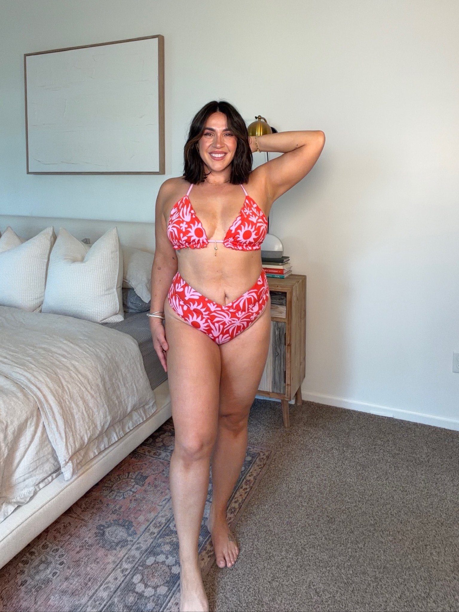 My all time favorite swimsuit is from popflex, the bottoms are insanely flattering and supportive. The V shape gives the illusion of curves - so flattering! I did a L in both

#LTKMidsize #LTKSwim #LTKSeasonal