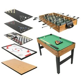 Best Choice Products 2x4ft 10-in-1 Combo Game Table Set w/ Hockey, Foosball, Pool, Shuffleboard, ... | Walmart (US)