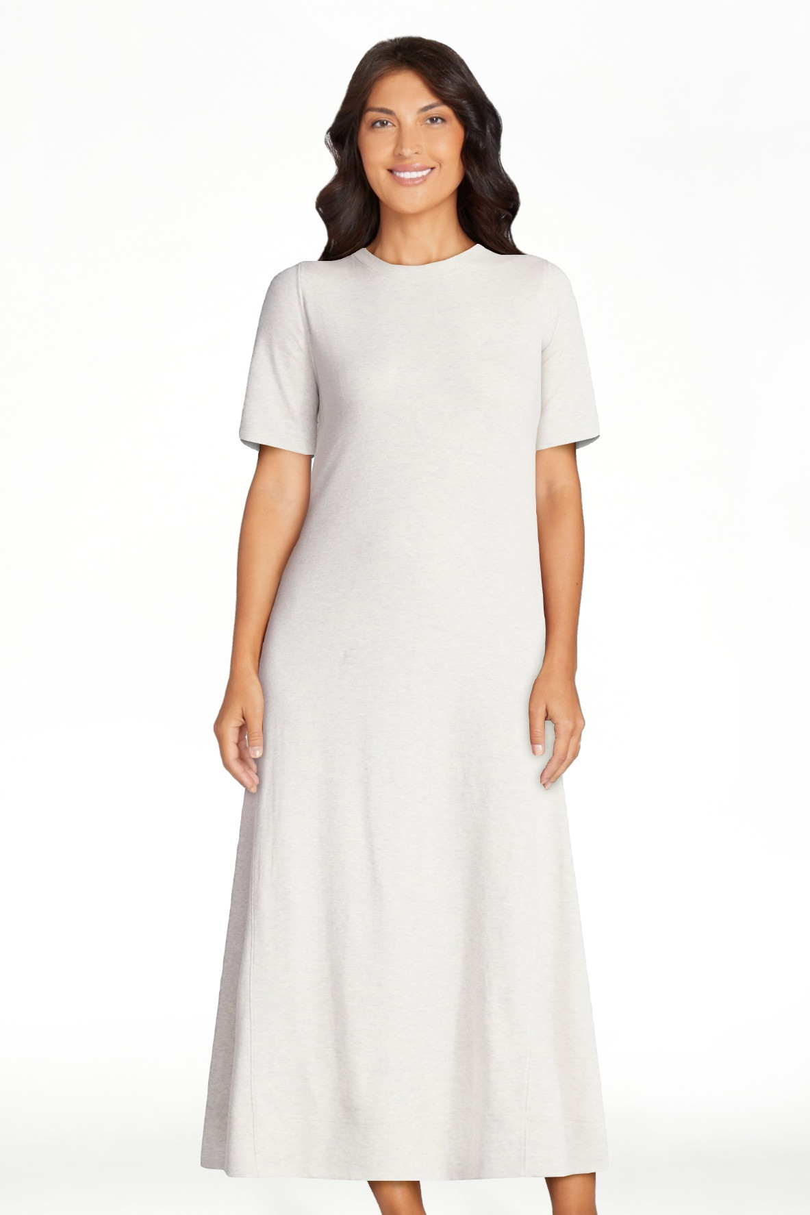 Time and Tru Women's Seamed Cotton Midi Dress, Sizes XS-XXXL | Walmart (US)