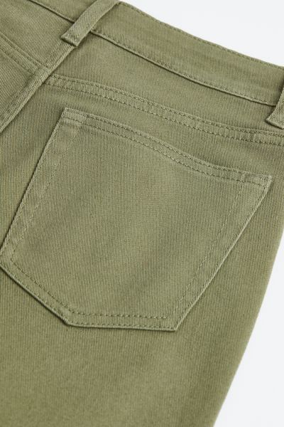 Mom Loose Fit Twill Pants - Khaki green - Ladies | H&M US | H&M (US + CA)