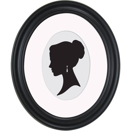 Mainstays 8x10 Matted to 5x7 Holmgren Oval Picture Frame, Black - Walmart.com | Walmart (US)
