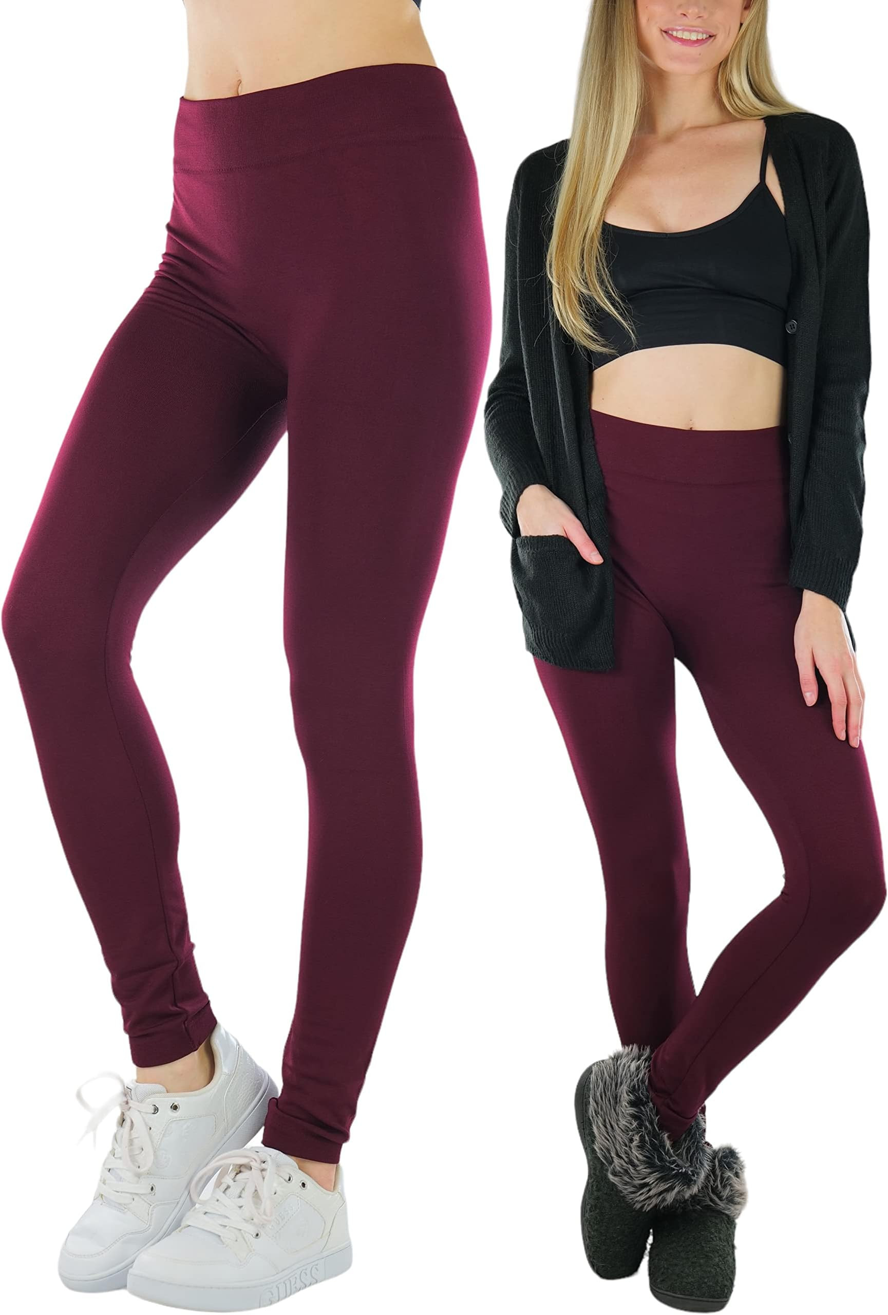 IUGA Fleece Lined Leggings with Pockets for Women Thermal Leggings for Women High Waisted Yoga Pa... | Amazon (US)