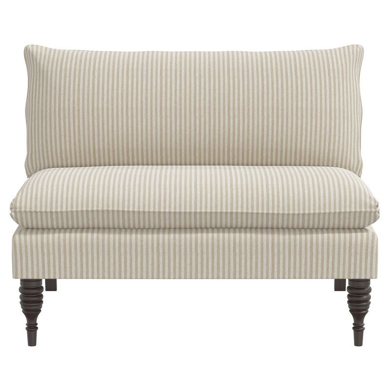 Brighton Stripe Settee, Taupe | One Kings Lane